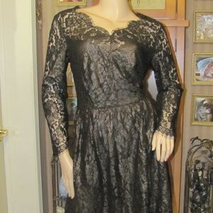 Bar 111 Dress Black Bronze Lace Dress size L